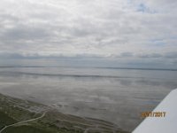 Nordsee 2017 (190)  Start auf Piste 10 in Wangerooge, Blick nach Süden zur Küste